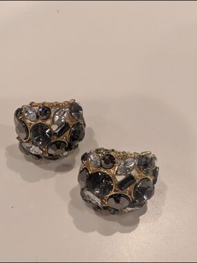 Teardrop crystal Hoop earrings with cubic zirconia